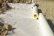 Aplicación de geotextiles