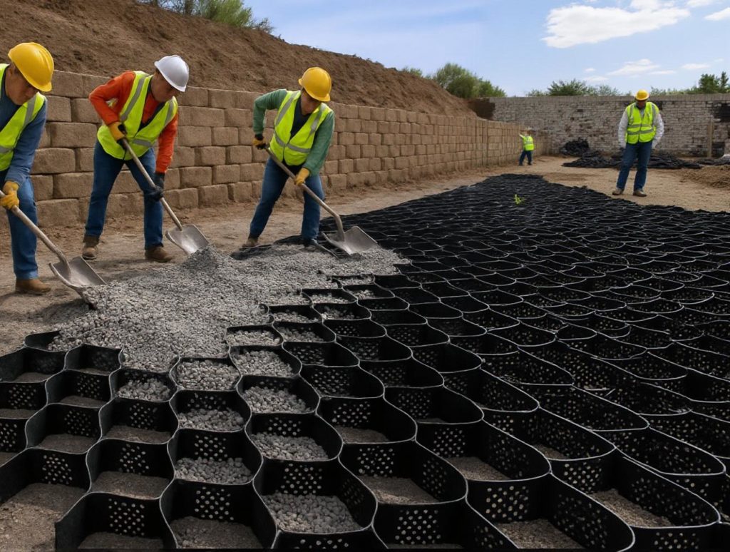 muro de contención con geoceldas